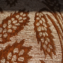 Chenille floral beige con revestimiento (FTH31193)